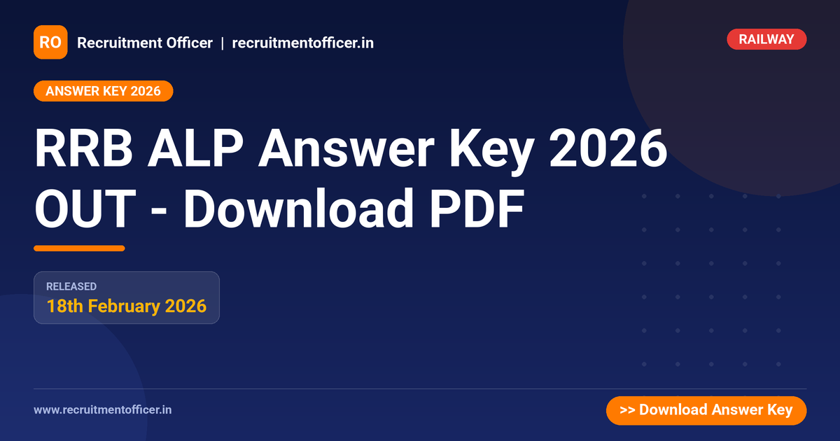RRB ALP Answer Key 2026 OUT - Download PDF 1 RRB ALP Answer Key 2026 OUT - Download PDF - NRAI nrai.in