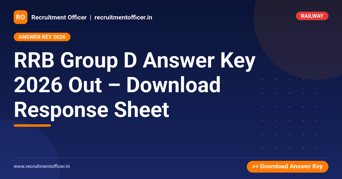 RRB Group D Answer Key 2026 Out – Download Response Sheet 1 RRB Group D Answer Key 2026 Out – Download Response Sheet - NRAI nrai.in