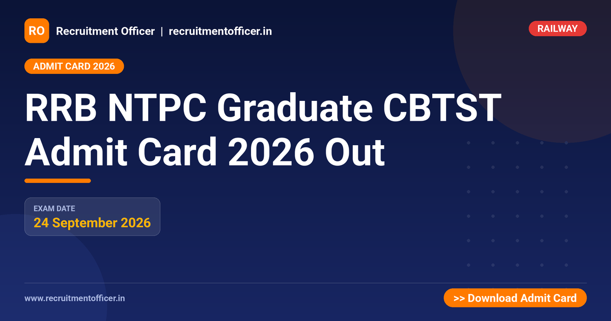 RRB NTPC Graduate CBTST Admit Card 2026 Out 1 RRB NTPC Graduate CBTST Admit Card 2026 Out - NRAI nrai.in