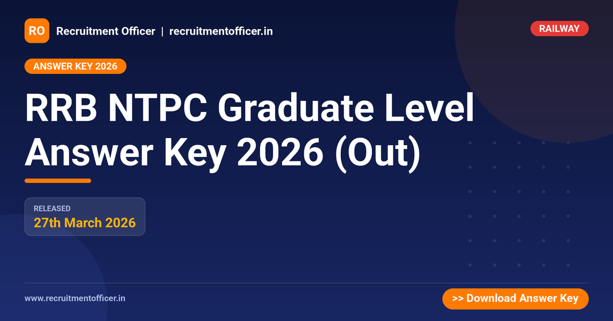 RRB NTPC Graduate Level Answer Key 2026 (Out) 1 RRB NTPC Graduate Level Answer Key 2026 (Out) - NRAI nrai.in
