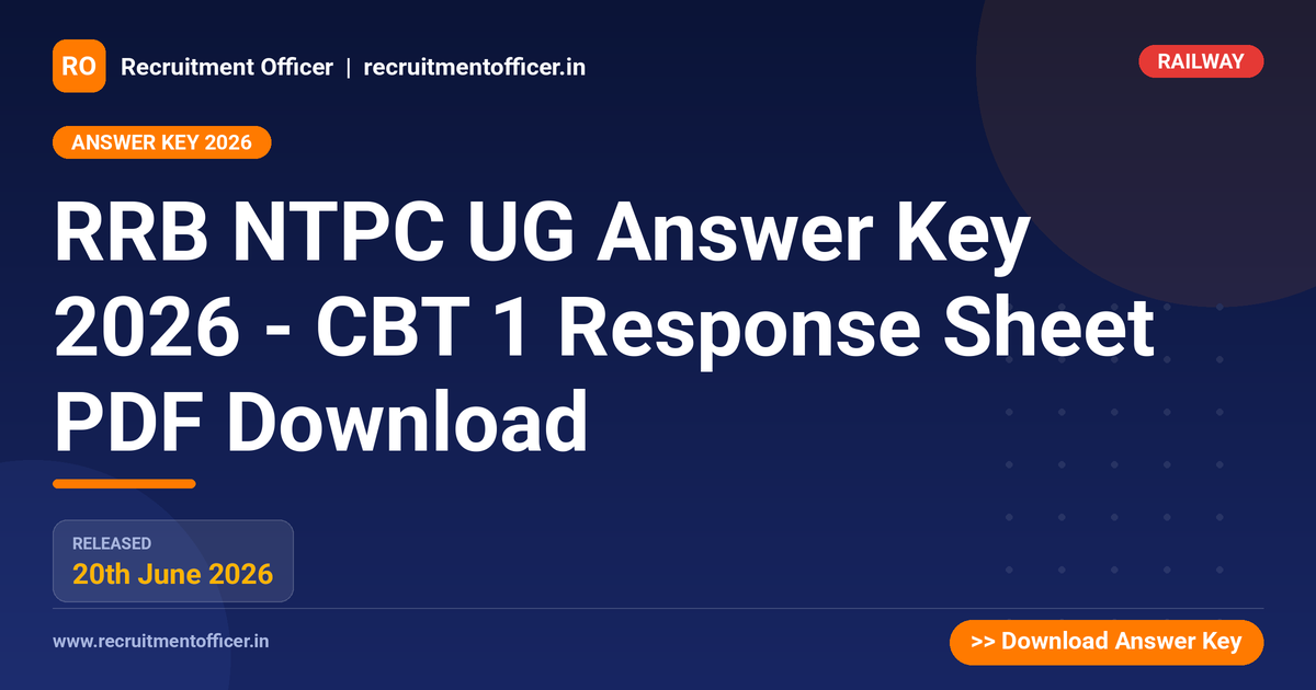 RRB NTPC UG Answer Key 2026 - CBT 1 Response Sheet PDF Download 1 RRB NTPC UG Answer Key 2026 - CBT 1 Response Sheet PDF Download - NRAI nrai.in