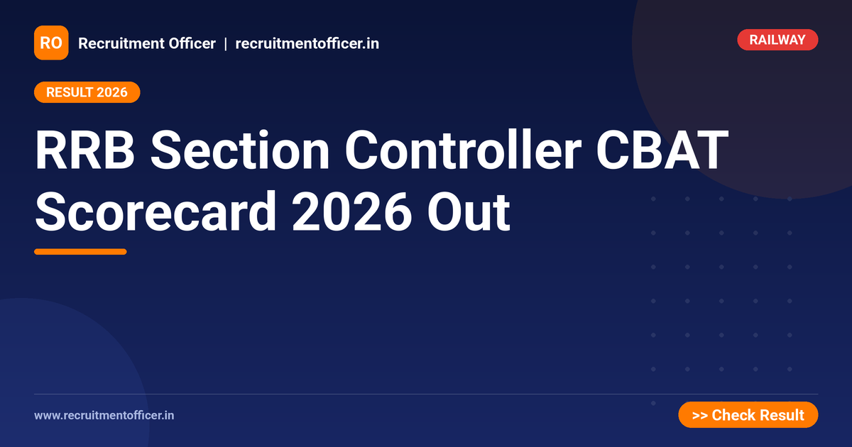 RRB Section Controller CBAT Scorecard 2026 Out 1 RRB Section Controller CBAT Scorecard 2026 Out - NRAI nrai.in