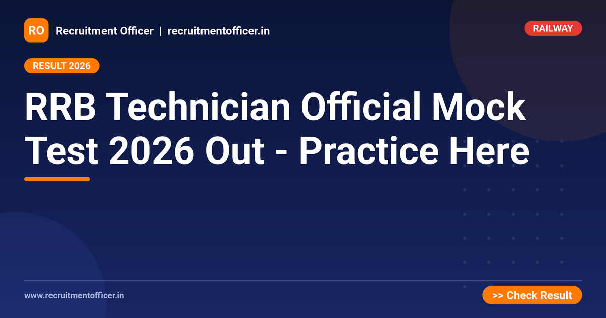 RRB Technician Official Mock Test 2026 Out - Practice Here 1 RRB Technician Official Mock Test 2026 Out - Practice Here - NRAI nrai.in