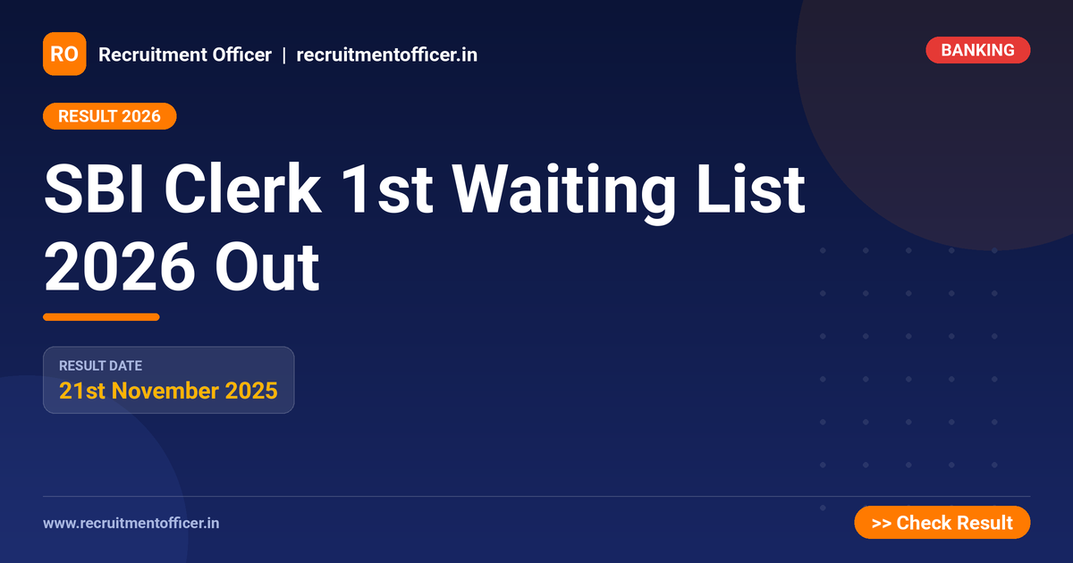 SBI Clerk 1st Waiting List 2026 Out 1 SBI Clerk 1st Waiting List 2026 Out - NRAI nrai.in