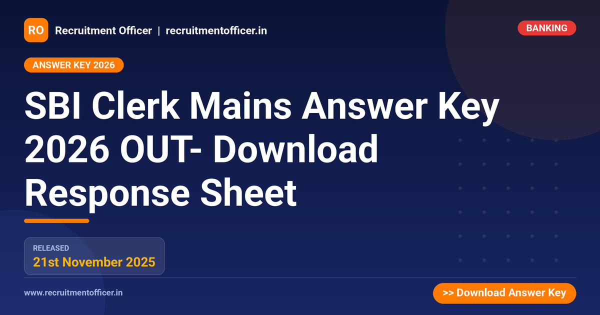 SBI Clerk Mains Answer Key 2026 OUT- Download Response Sheet 1 SBI Clerk Mains Answer Key 2026 OUT- Download Response Sheet - NRAI nrai.in