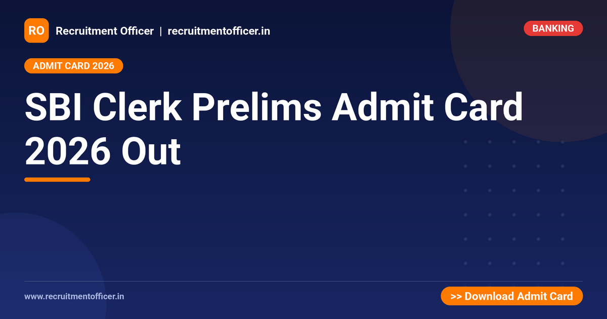 SBI Clerk Prelims Admit Card 2026 Out 1 SBI Clerk Prelims Admit Card 2026 Out - NRAI nrai.in