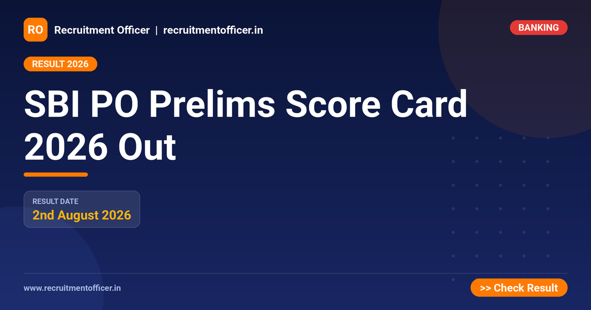 SBI PO Prelims Score Card 2026 Out 1 SBI PO Prelims Score Card 2026 Out - NRAI nrai.in