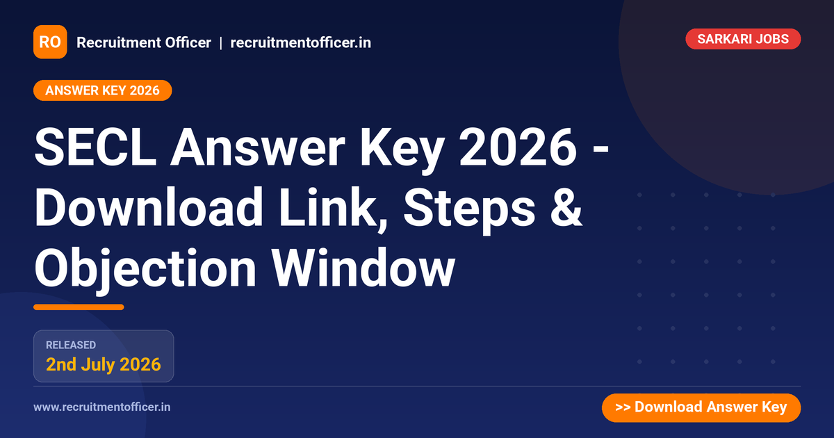 SECL Answer Key 2026 - Download Link, Steps & Objection Window 1 SECL Answer Key 2026 - Download Link, Steps & Objection Window - NRAI nrai.in