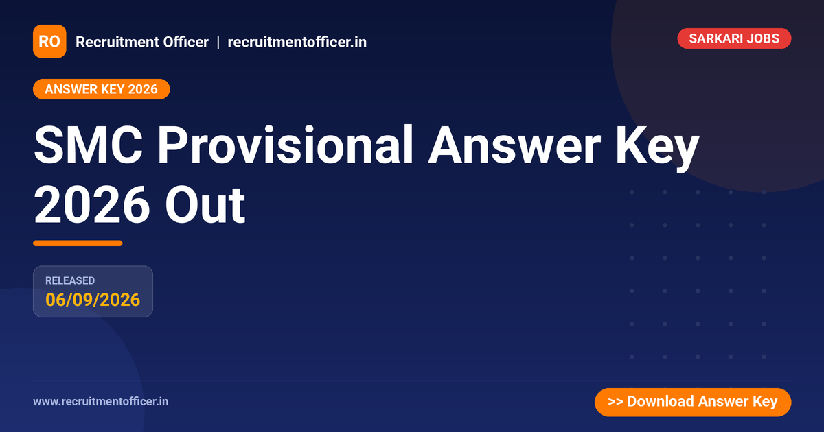 SMC Provisional Answer Key 2026 Out 1 SMC Provisional Answer Key 2026 Out - NRAI nrai.in