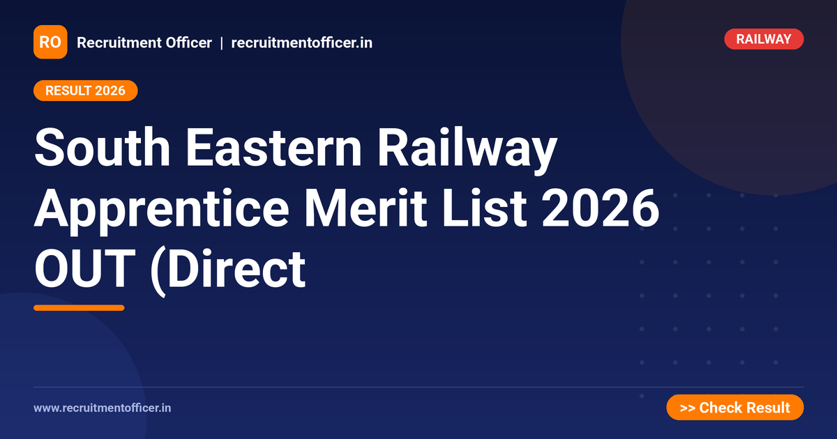 South Eastern Railway Apprentice Merit List 2026 OUT (Direct 1 South Eastern Railway Apprentice Merit List 2026 OUT (Direct - NRAI nrai.in
