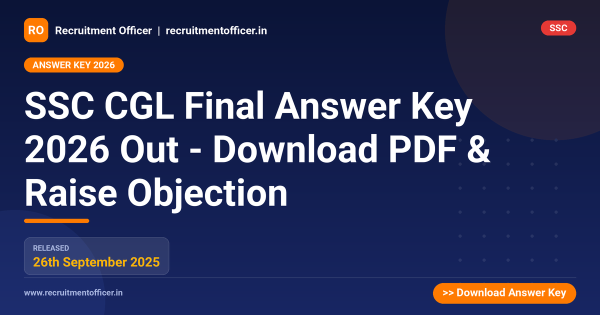 SSC CGL Final Answer Key 2026 Out - Download PDF & Raise Objection 1 SSC CGL Final Answer Key 2026 Out - Download PDF & Raise Objection - NRAI nrai.in