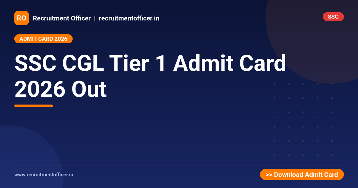 SSC CGL Tier 1 Admit Card 2026 Out - NRAI nrai.in