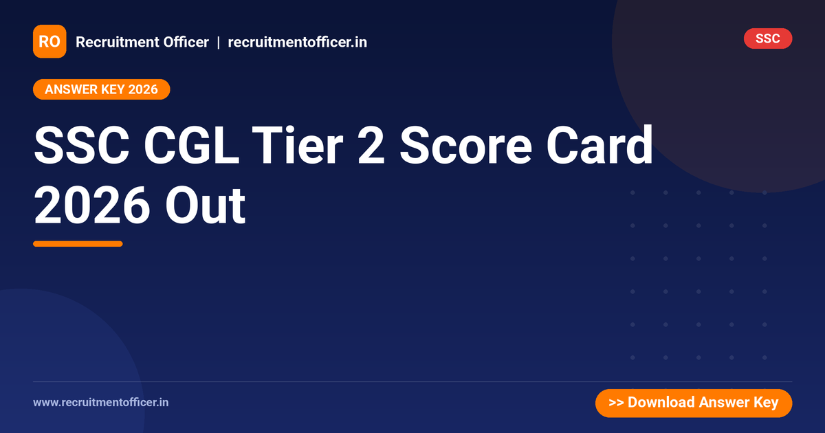 SSC CGL Tier 2 Score Card 2026 Out 1 SSC CGL Tier 2 Score Card 2026 Out - NRAI nrai.in