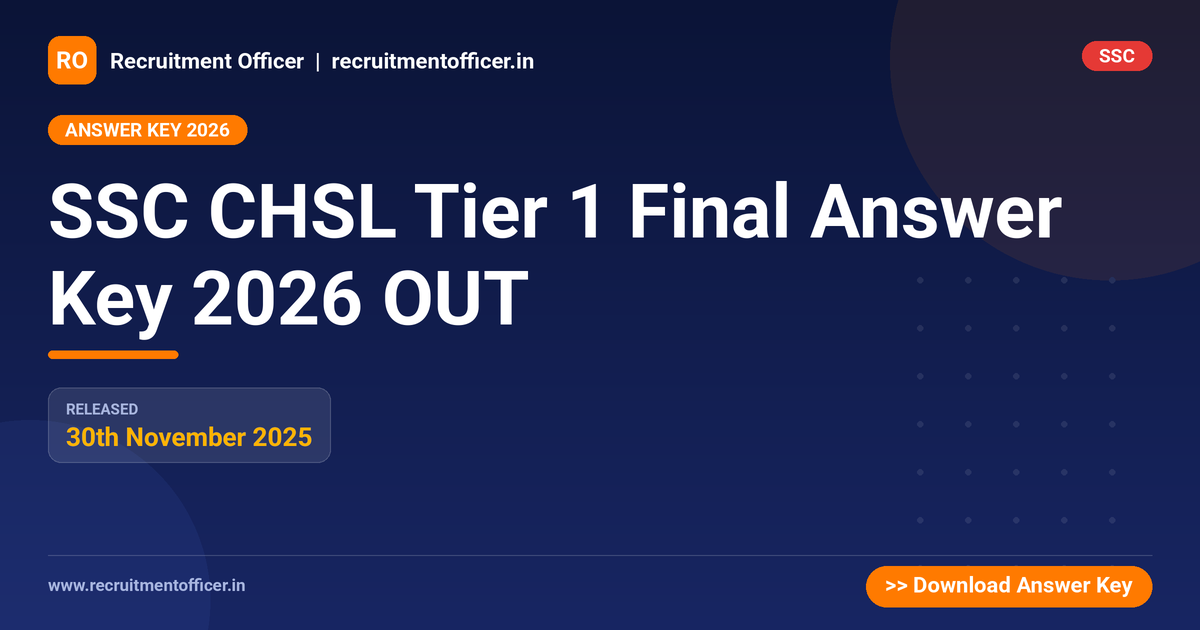 SSC CHSL Tier 1 Final Answer Key 2026 OUT 1 SSC CHSL Tier 1 Final Answer Key 2026 OUT - NRAI nrai.in
