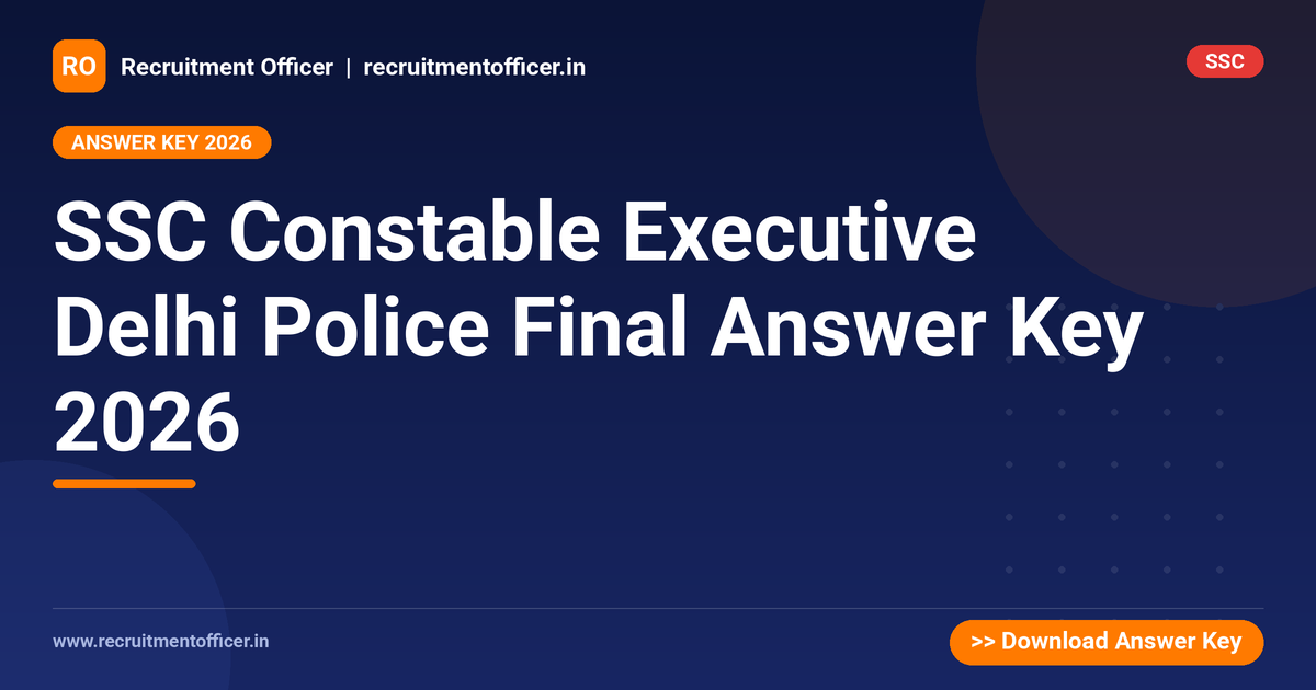 SSC Constable Executive Delhi Police Final Answer Key 2026 1 SSC Constable Executive Delhi Police Final Answer Key 2026 - NRAI nrai.in