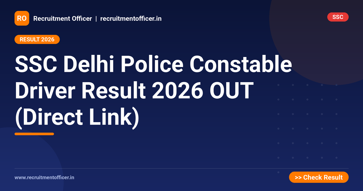 SSC Delhi Police Constable Driver Result 2026 OUT (Direct Link) 1 SSC Delhi Police Constable Driver Result 2026 OUT (Direct Link) - NRAI nrai.in