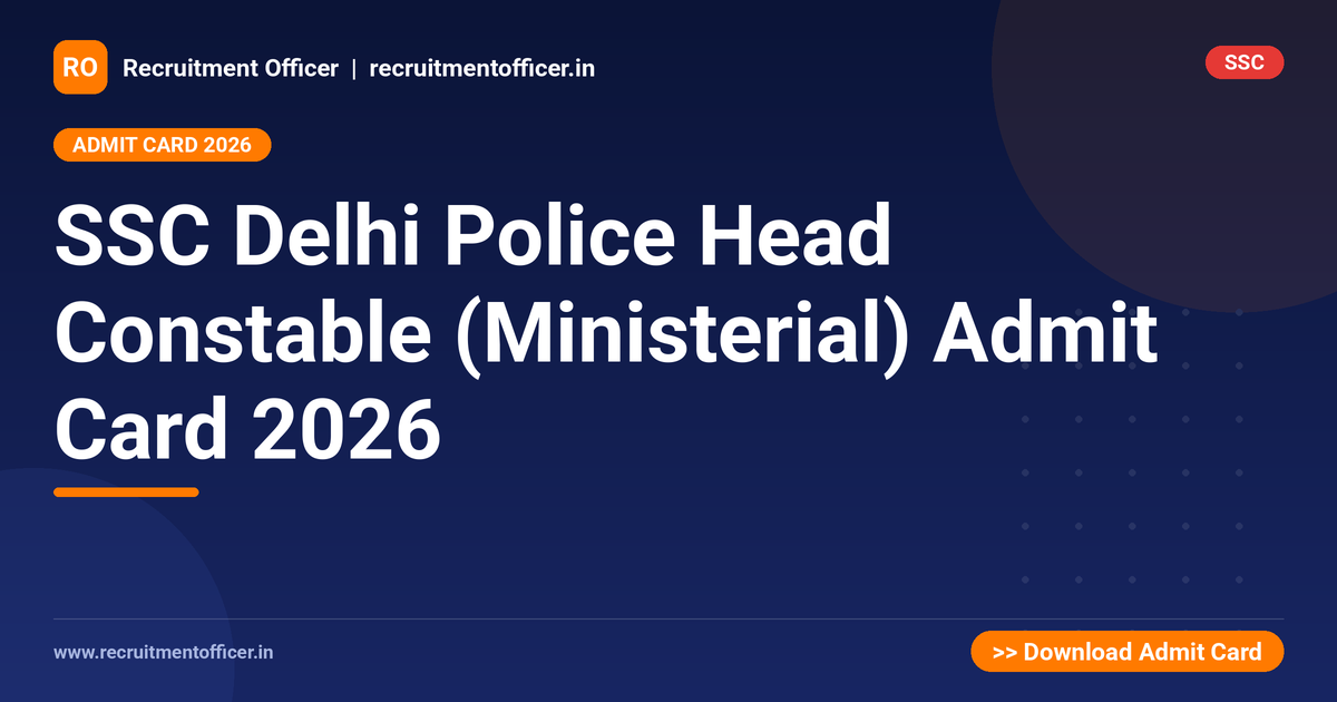 SSC Delhi Police Head Constable (Ministerial) Admit Card 2026 1 SSC Delhi Police Head Constable (Ministerial) Admit Card 2026 - NRAI nrai.in