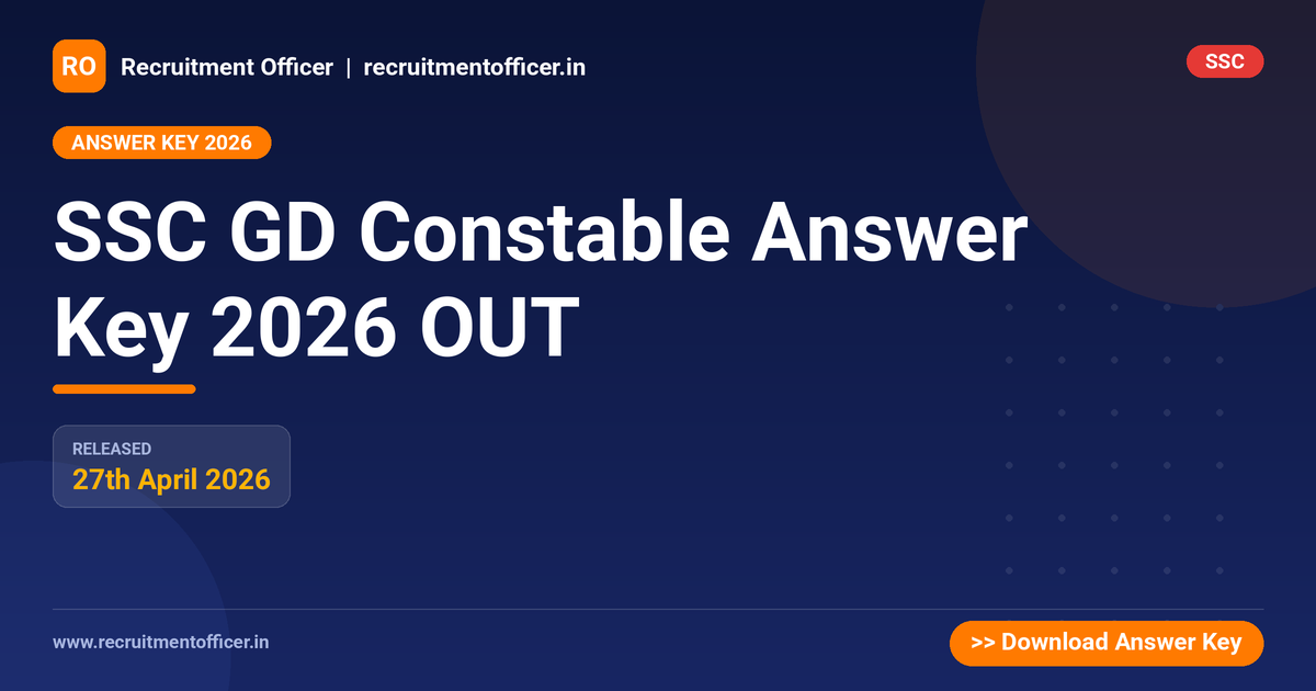 SSC GD Constable Answer Key 2026 OUT 1 SSC GD Constable Answer Key 2026 OUT - NRAI nrai.in