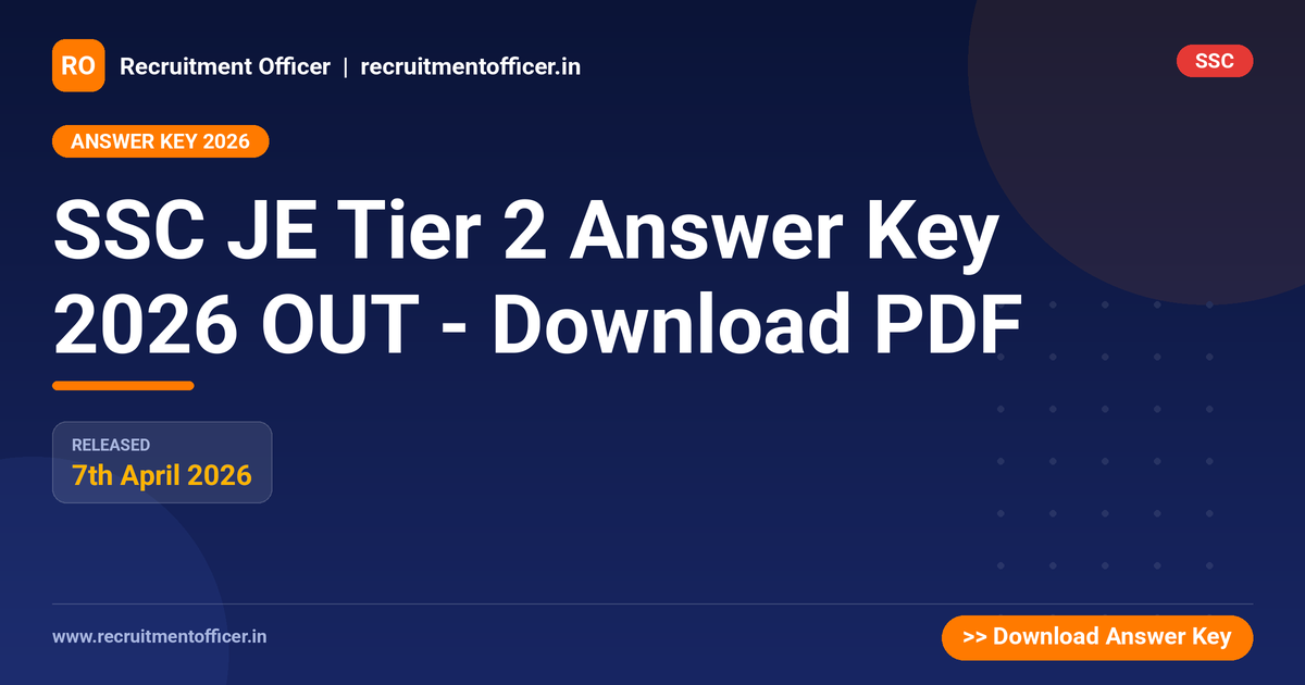 SSC JE Tier 2 Answer Key 2026 OUT - Download PDF 1 SSC JE Tier 2 Answer Key 2026 OUT - Download PDF - NRAI nrai.in