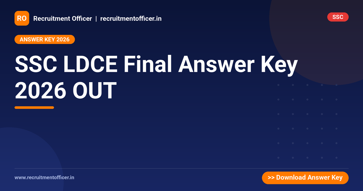 SSC LDCE Final Answer Key 2026 OUT 1 SSC LDCE Final Answer Key 2026 OUT - NRAI nrai.in