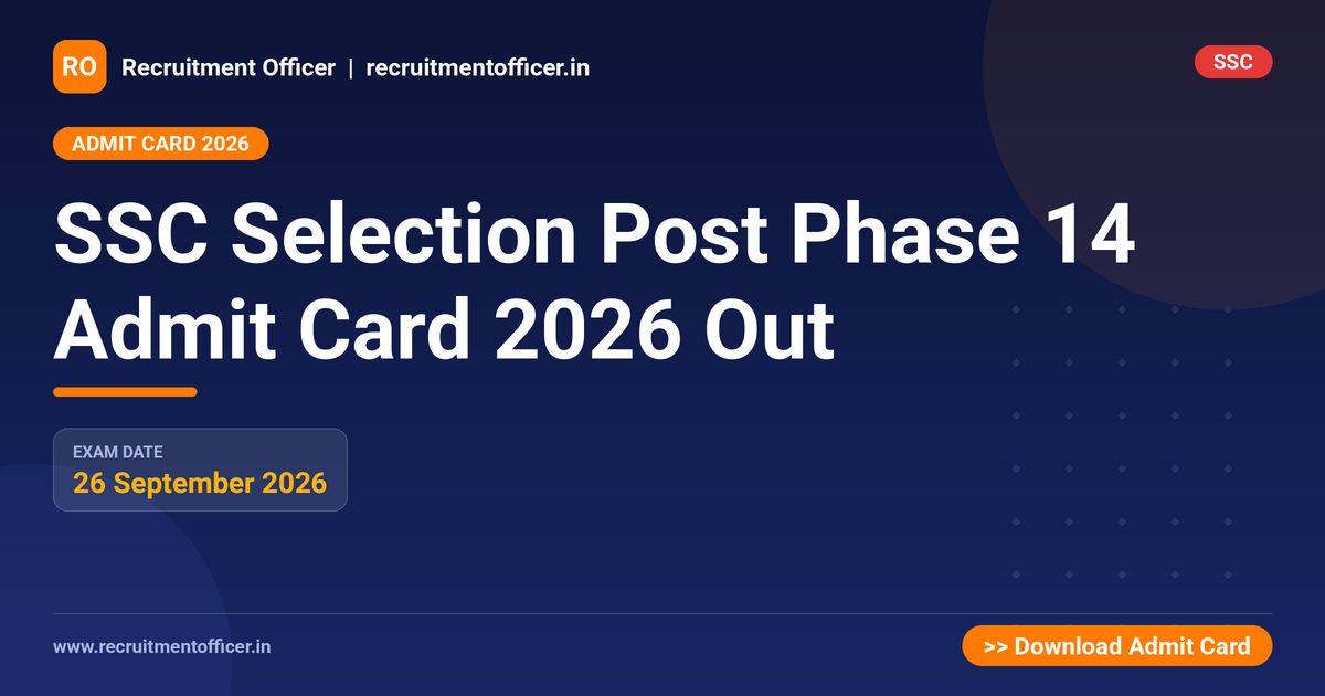 SSC Selection Post Phase 14 Admit Card 2026 Out 1 SSC Selection Post Phase 14 Admit Card 2026 Out - NRAI nrai.in