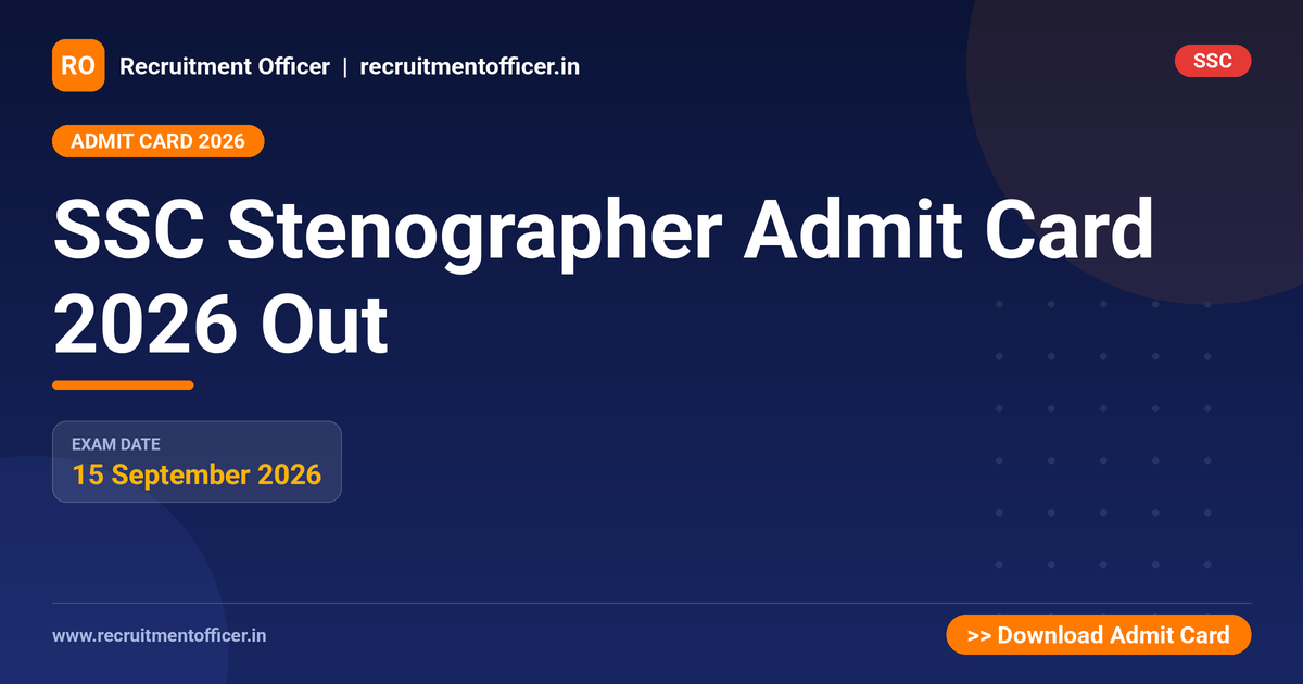 SSC Stenographer Admit Card 2026 Out 1 SSC Stenographer Admit Card 2026 Out - NRAI nrai.in