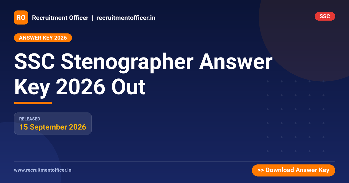 SSC Stenographer Answer Key 2026 Out 1 SSC Stenographer Answer Key 2026 Out - NRAI nrai.in