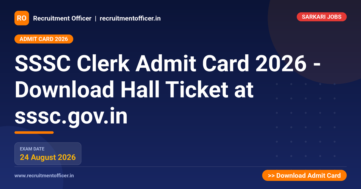 SSSC Clerk Admit Card 2026 - Download Hall Ticket at sssc.gov.in 1 SSSC Clerk Admit Card 2026 - Download Hall Ticket at sssc.gov.in - NRAI nrai.in