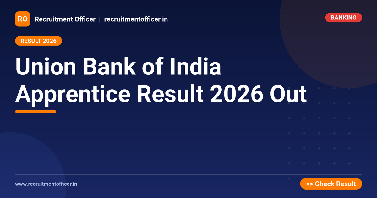 Union Bank of India Apprentice Result 2026 Out 1 Union Bank of India Apprentice Result 2026 Out - NRAI nrai.in