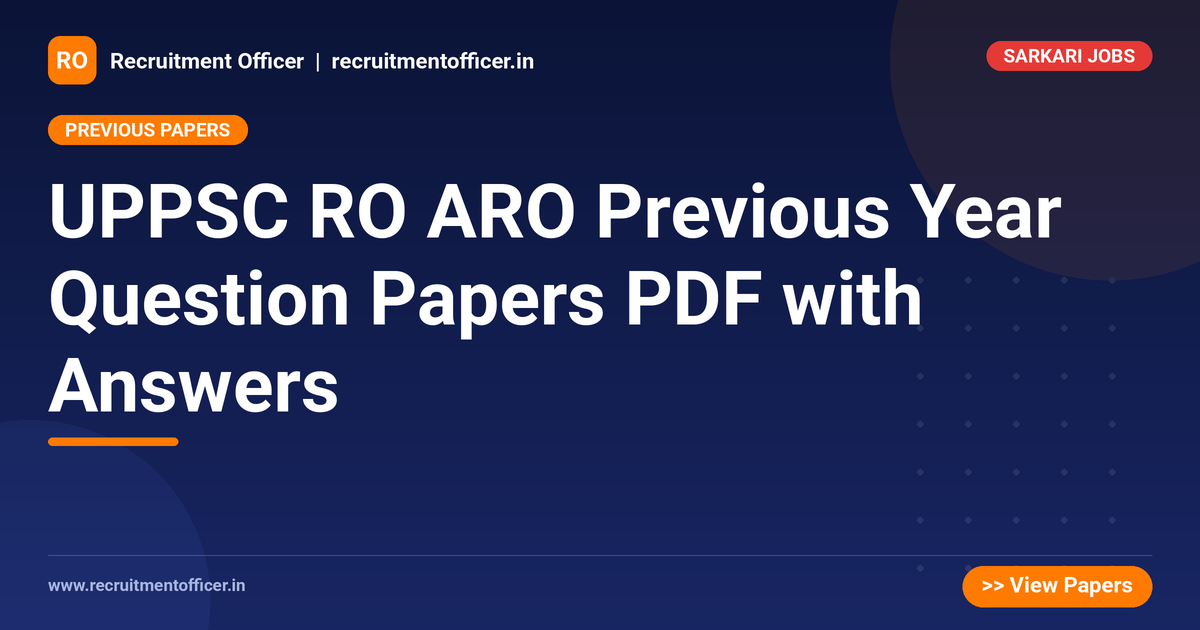 UPPSC RO ARO Previous Year Question Papers PDF with Answers 1 UPPSC RO ARO Previous Year Question Papers PDF with Answers - NRAI nrai.in