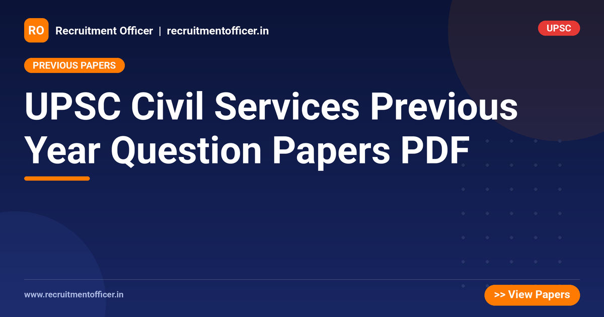 UPSC Civil Services Previous Year Question Papers PDF - NRAI nrai.in