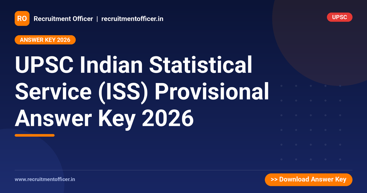UPSC Indian Statistical Service (ISS) Provisional Answer Key 2026 1 UPSC Indian Statistical Service (ISS) Provisional Answer Key 2026 - NRAI nrai.in