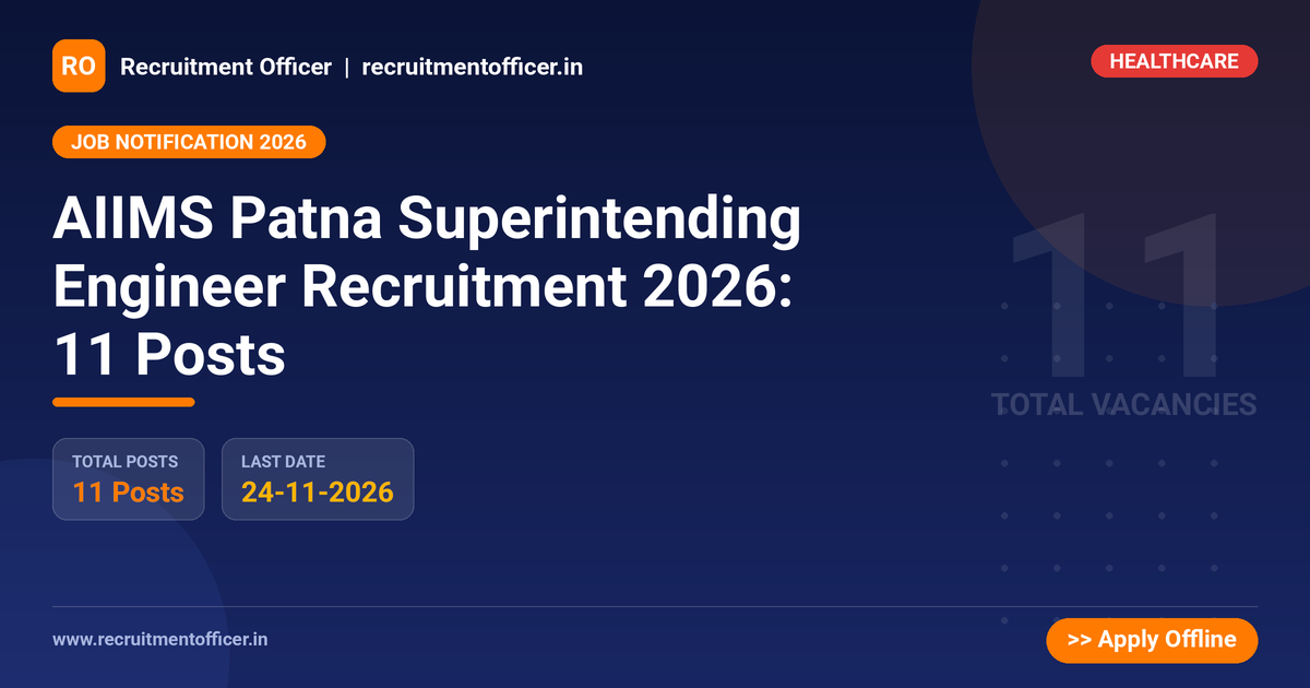 AIIMS Patna Superintending Engineer Recruitment 2026: 11 Posts 1 AIIMS Patna Superintending Engineer Recruitment 2026: 11 Posts - NRAI nrai.in