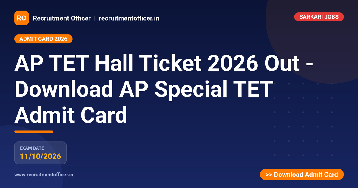 AP TET Hall Ticket 2026 Out - Download AP Special TET Admit Card 1 AP TET Hall Ticket 2026 Out - Download AP Special TET Admit Card - NRAI nrai.in
