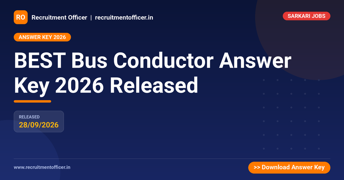 BEST Bus Conductor Answer Key 2026 Released 1 BEST Bus Conductor Answer Key 2026 Released - NRAI nrai.in