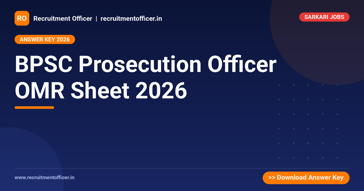 BPSC Prosecution Officer OMR Sheet 2026 1 BPSC Prosecution Officer OMR Sheet 2026 - Recruitment Officer