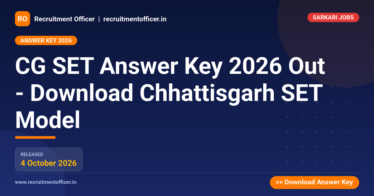 CG SET Answer Key 2026 Out - Download Chhattisgarh SET Model 1 CG SET Answer Key 2026 Out - Download Chhattisgarh SET Model - NRAI nrai.in