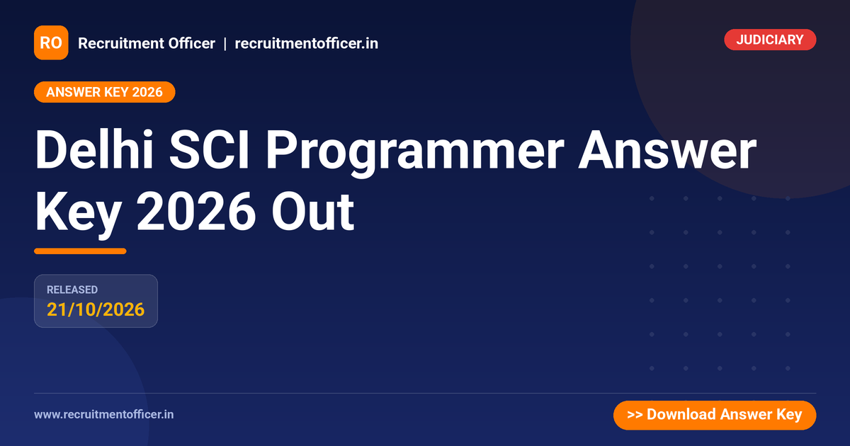 Delhi SCI Programmer Answer Key 2026 Out 1 Delhi SCI Programmer Answer Key 2026 Out - NRAI nrai.in
