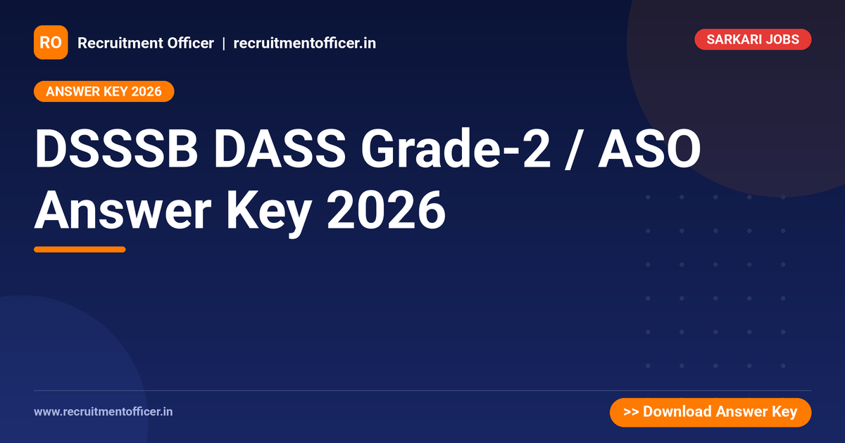 DSSSB DASS Grade-2 / ASO Answer Key 2026 - NRAI nrai.in