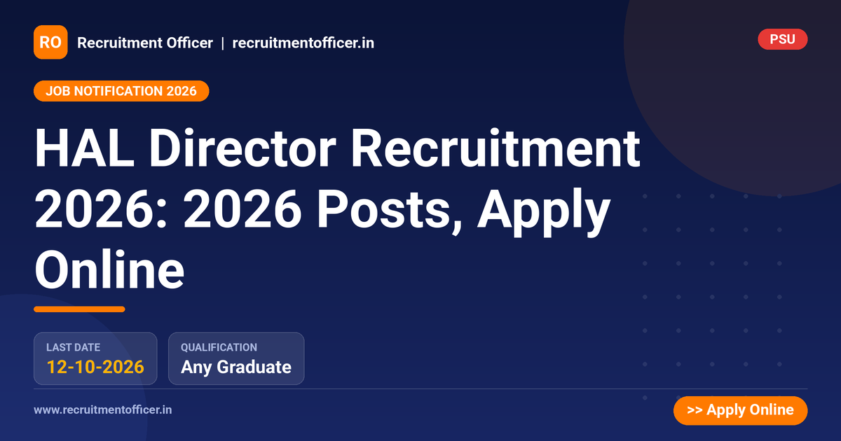 HAL Director Recruitment 2026: 2026 Posts, Apply Online - NRAI nrai.in