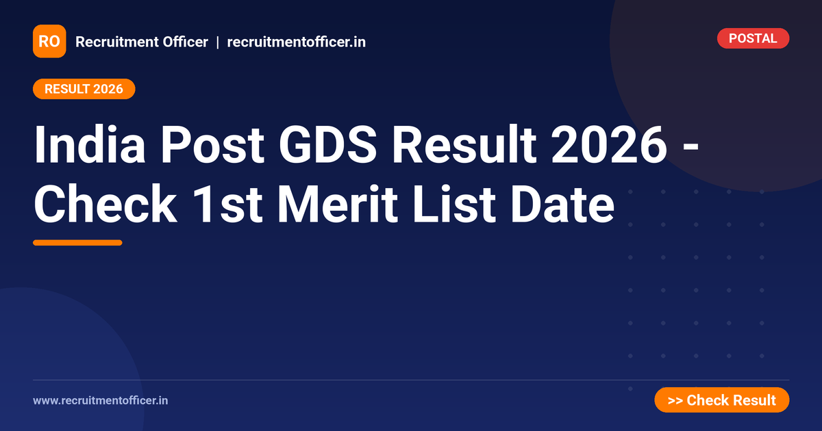 India Post GDS Result 2026 - Check 1st Merit List Date - NRAI nrai.in
