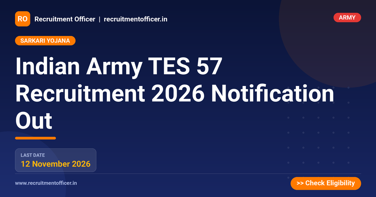 Indian Army TES 57 Recruitment 2026 Notification Out 1 Indian Army TES 57 Recruitment 2026 Notification Out - NRAI nrai.in