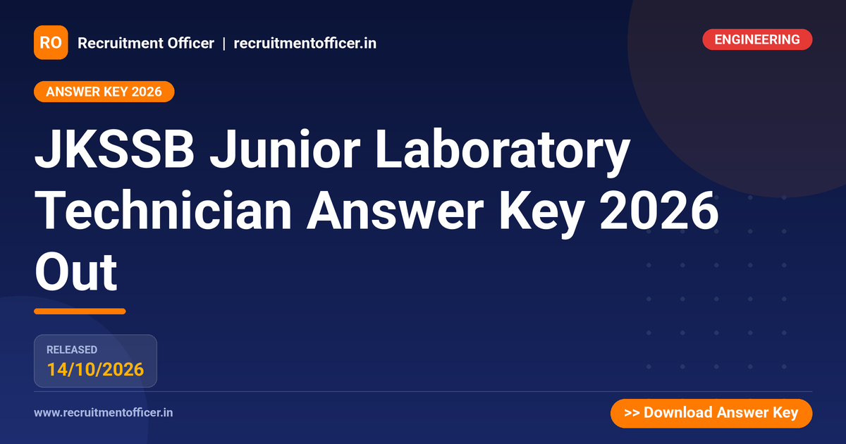 JKSSB Junior Laboratory Technician Answer Key 2026 Out 1 JKSSB Junior Laboratory Technician Answer Key 2026 Out - NRAI nrai.in