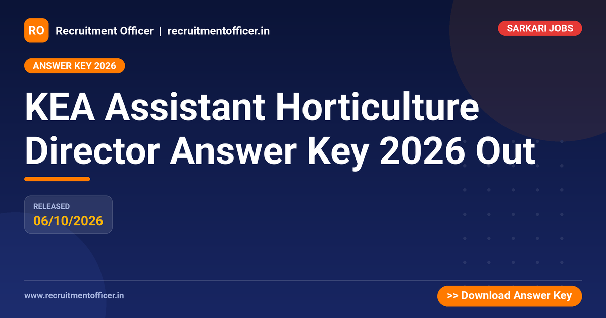KEA Assistant Horticulture Director Answer Key 2026 Out 1 KEA Assistant Horticulture Director Answer Key 2026 Out - NRAI nrai.in