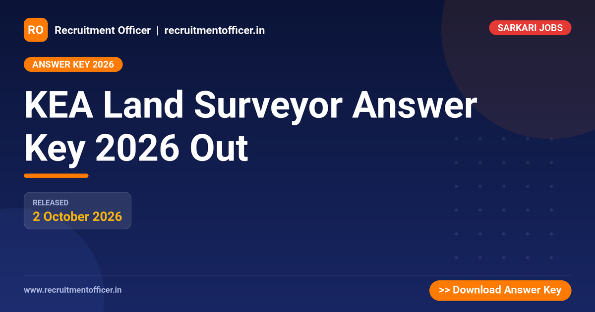 KEA Land Surveyor Answer Key 2026 Out - NRAI nrai.in