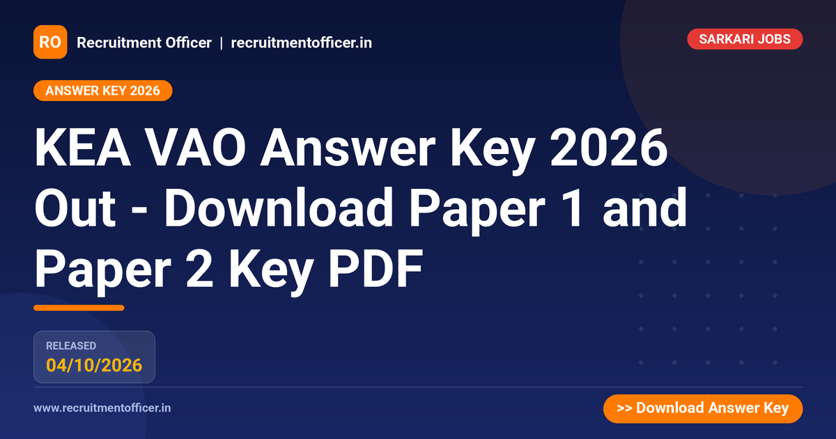 KEA VAO Answer Key 2026 Out - Download Paper 1 and Paper 2 Key PDF 1 KEA VAO Answer Key 2026 Out - Download Paper 1 and Paper 2 Key PDF - NRAI nrai.in