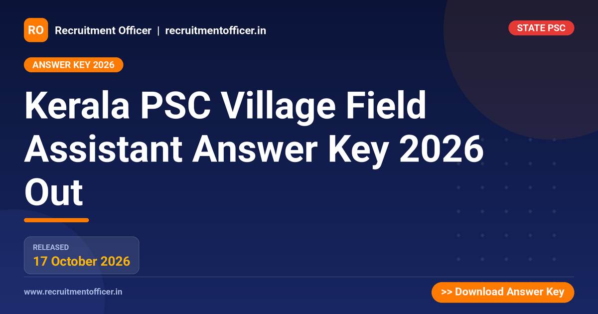 Kerala PSC Village Field Assistant Answer Key 2026 Out 1 Kerala PSC Village Field Assistant Answer Key 2026 Out - NRAI nrai.in