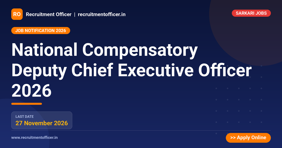 National Compensatory Deputy Chief Executive Officer 2026 1 National Compensatory Deputy Chief Executive Officer 2026 - NRAI nrai.in