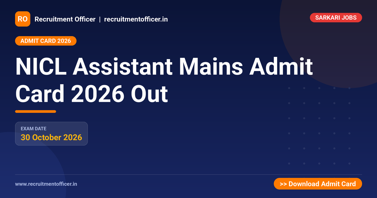 NICL Assistant Mains Admit Card 2026 Out - NRAI nrai.in