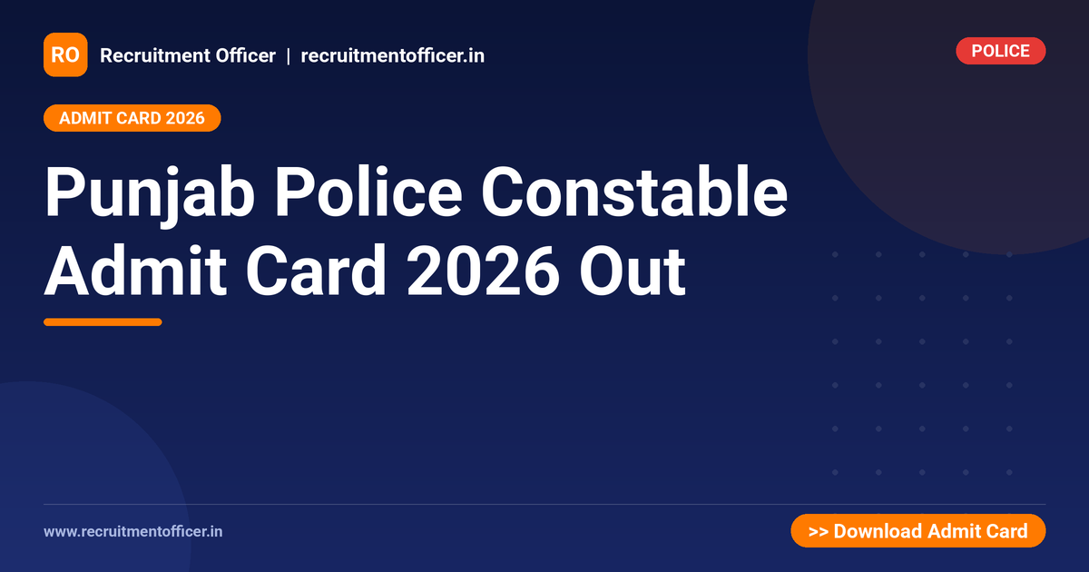 Punjab Police Constable Admit Card 2026 Out - NRAI nrai.in